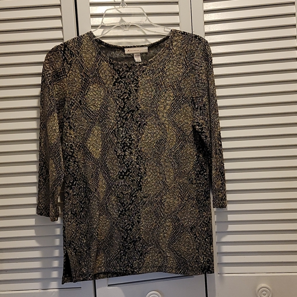 JM Collection Ladies Top Size Small Petite